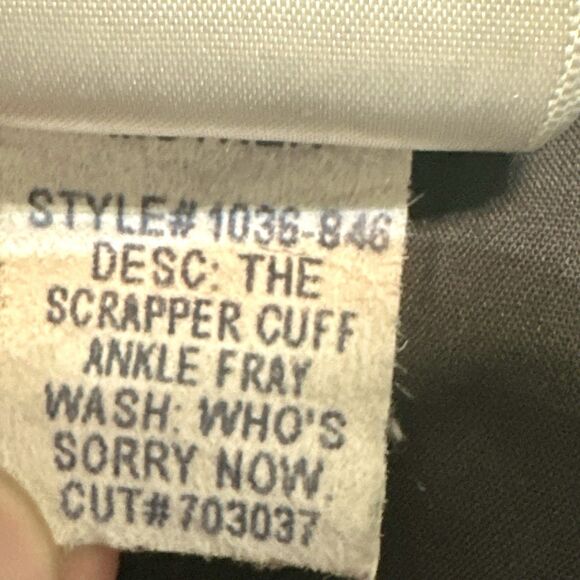 Mother Superior Jeans Black Size 25 The Scrapper Cuff Ankle Fray Who’s Sorry Now - Picture 13 of 14